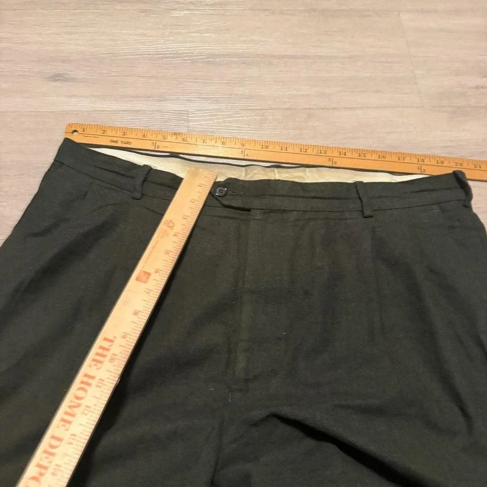 40x32 Dark Olive Baggy Wide Leg Trousers Y2K Grunge Vintage